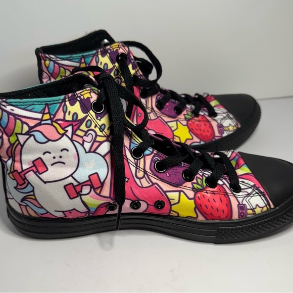 RAAD high top shoe. Unicorn cartoon. W 8.5 M 7 - Picture 10 of 11